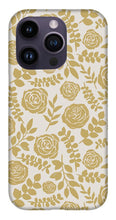 Load image into Gallery viewer, Gold Floral Pattern - Phone Case