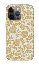 Load image into Gallery viewer, Gold Floral Pattern - Phone Case