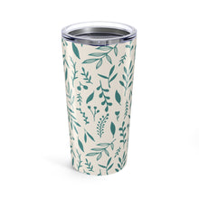 Load image into Gallery viewer, Teal Falling Leaves Travel Mug
