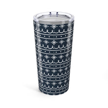 Load image into Gallery viewer, Blue Snowflake Pattern Travel Mug