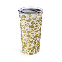 Load image into Gallery viewer, Gold Ink Floral Travel Mug