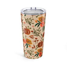 Load image into Gallery viewer, Floral Fall Pumpkin Travel Mug