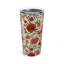 Load image into Gallery viewer, Burgundy Watercolor Floral Travel Mug