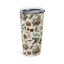 Load image into Gallery viewer, Pumpkins, Flowers and Fall Foliage Travel Mug
