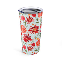 Load image into Gallery viewer, Red Flower Burst Travel Mug