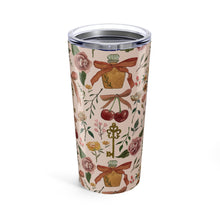 Load image into Gallery viewer, Bows, Flowers and Cherries Travel Mug