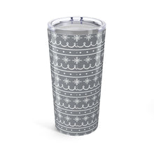 Load image into Gallery viewer, Gray Snowflake Pattern Travel Mug