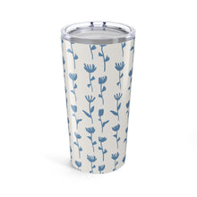 Load image into Gallery viewer, Light Blue Flower Travel Mug