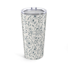 Load image into Gallery viewer, Blue Gray Flower Travel Mug
