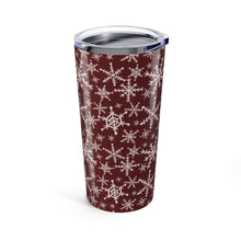 Load image into Gallery viewer, Red Snowflakes Travel Mug