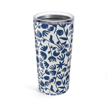 Load image into Gallery viewer, Dark Blue Floral Travel Mug
