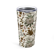 Load image into Gallery viewer, Watercolor Fall Leaves and Flowers Travel Mug