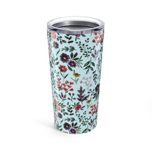 Load image into Gallery viewer, Bright Watercolor Flower - Blue Travel Mug