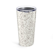 Load image into Gallery viewer, Ivory Flower Pattern Travel Mug