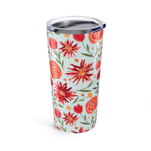 Load image into Gallery viewer, Red Flower Burst Travel Mug