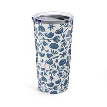 Load image into Gallery viewer, Light Blue Floral Travel Mug