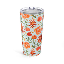 Load image into Gallery viewer, Burnt Orange Flower Burst Travel Mug