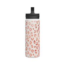 Load image into Gallery viewer, Rose Gold Leopard Print Handle Lid Water Bottle