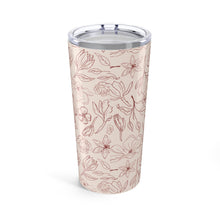 Load image into Gallery viewer, Burgundy Magnolia Travel Mug