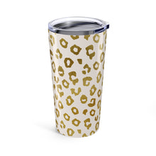 Load image into Gallery viewer, Gold Leopard Print Travel Mug