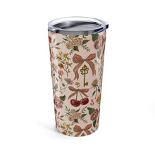 Load image into Gallery viewer, Bows, Flowers and Cherries Travel Mug