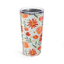 Load image into Gallery viewer, Burnt Orange Flower Burst Travel Mug