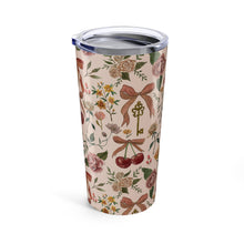 Load image into Gallery viewer, Bows, Flowers and Cherries Travel Mug