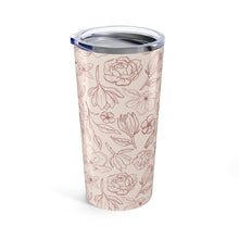 Load image into Gallery viewer, Burgundy Magnolia Travel Mug