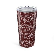 Load image into Gallery viewer, Red Snowflakes Travel Mug