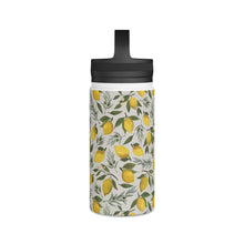 Load image into Gallery viewer, Olive and Lemon Handle Lid Water Bottle