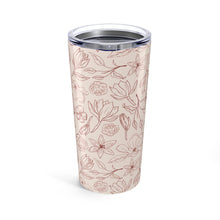 Load image into Gallery viewer, Burgundy Magnolia Travel Mug