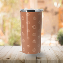 Load image into Gallery viewer, Dark Orange Pumpkin Travel Mug