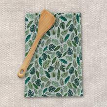 Load image into Gallery viewer, Tropical Leaves Tea Towel