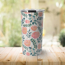 Load image into Gallery viewer, Watercolor Floral Pattern Travel Mug