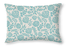 Load image into Gallery viewer, Baby Blue Floral Pattern - Throw Pillow