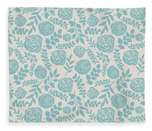 Load image into Gallery viewer, Baby Blue Floral Pattern - Blanket