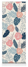 Load image into Gallery viewer, Blue and Blush Tropical Floral Pattern - Yoga Mat