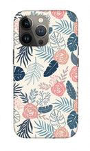 Load image into Gallery viewer, Blue and Blush Tropical Floral Pattern - Phone Case