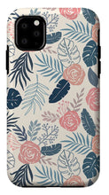 Load image into Gallery viewer, Blue and Blush Tropical Floral Pattern - Phone Case