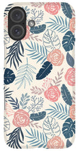 Load image into Gallery viewer, Blue and Blush Tropical Floral Pattern - Phone Case