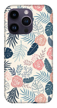 Load image into Gallery viewer, Blue and Blush Tropical Floral Pattern - Phone Case