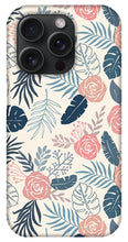Load image into Gallery viewer, Blue and Blush Tropical Floral Pattern - Phone Case