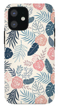 Load image into Gallery viewer, Blue and Blush Tropical Floral Pattern - Phone Case
