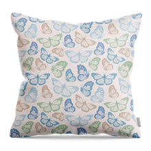 Load image into Gallery viewer, Blue Butterfly Pattern - Throw Pillow