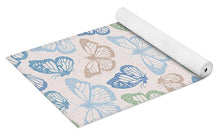 Load image into Gallery viewer, Blue Butterfly Pattern - Yoga Mat
