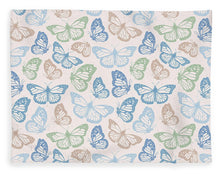 Load image into Gallery viewer, Blue Butterfly Pattern - Blanket