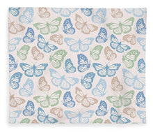Load image into Gallery viewer, Blue Butterfly Pattern - Blanket