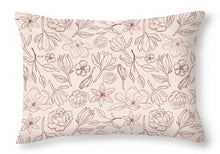 Load image into Gallery viewer, Burgundy Magnolia Pattern - Throw Pillow