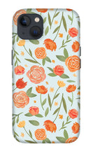 Load image into Gallery viewer, Burnt Orange Floral Pattern - Phone Case