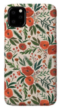 Load image into Gallery viewer, Christmas Floral Pattern - Phone Case